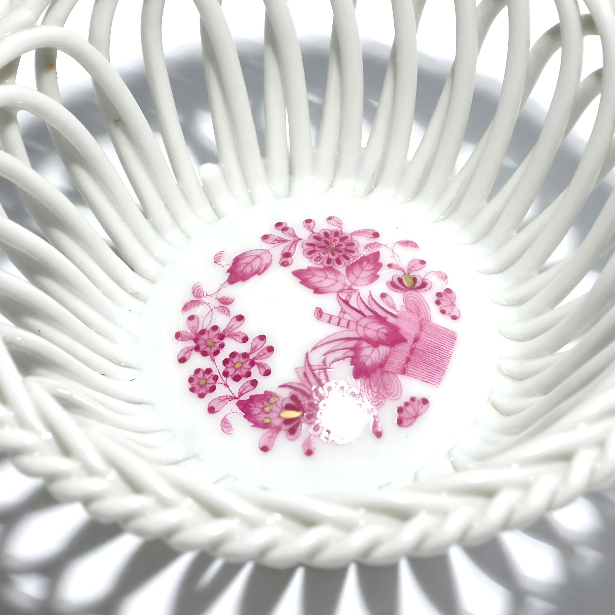 Herend Indian Purple Blumen-Korb - Geflochtener Pflanzer